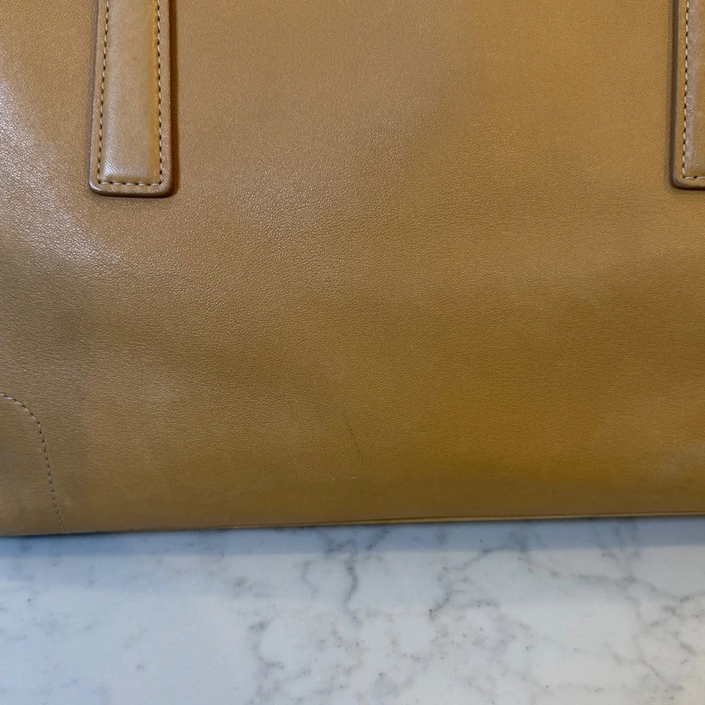 VTG Coach Hamptons 7757 Tan Leather Large Carryall Tote Bag Satchel Y2K 2002
